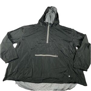 Lauren James Rain Jacket  XXL Black Pull Over 1/2 Zip Brand New !